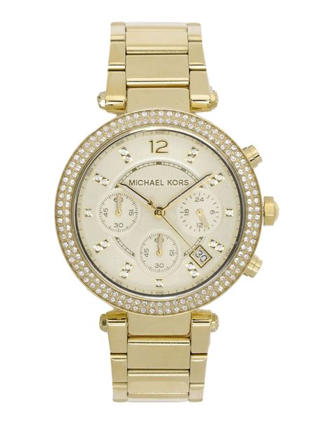 michael kors parker watch gold and silver|michael kors parker chronograph watch.